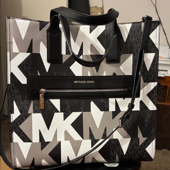 Michael Kors Monochrome MK Pattern Tote